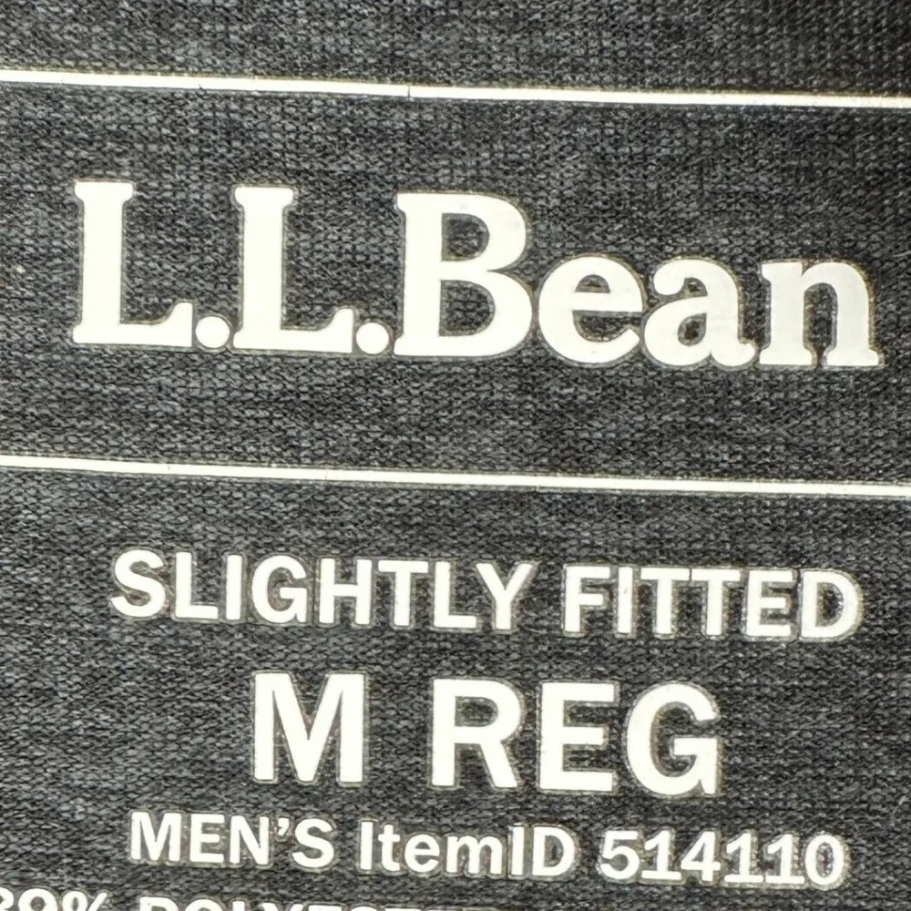 L.L. Bean Sweatshirt Hoodie Mens Medium Reg Dark Gray Athletic Slightly Fitted